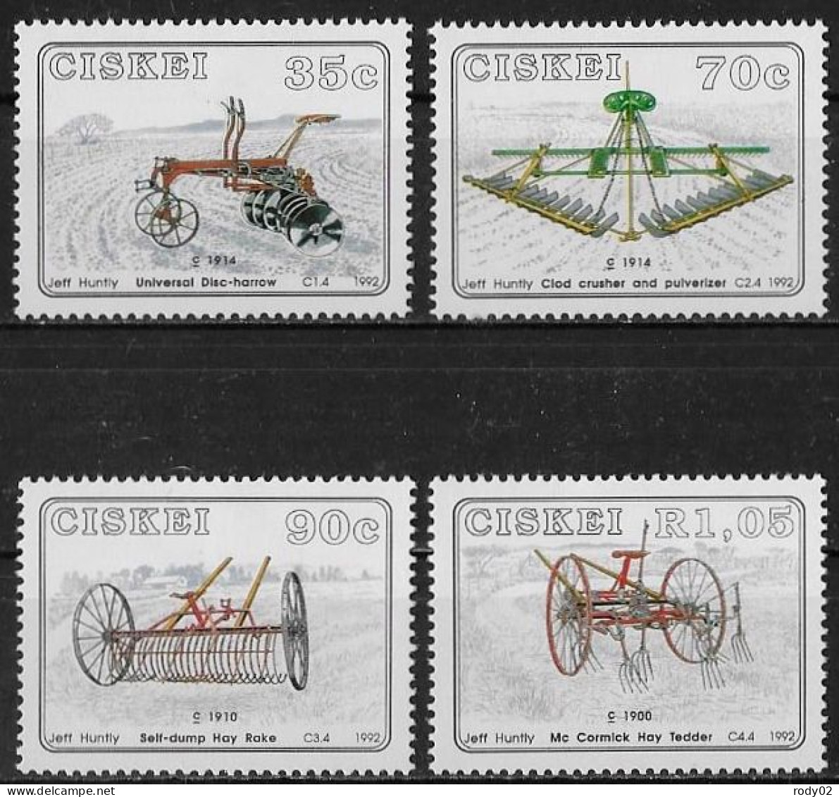 CISKEI - MACHINES AGRICOLES - N° 219 A 222 - NEUF** MNH - Agricoltura