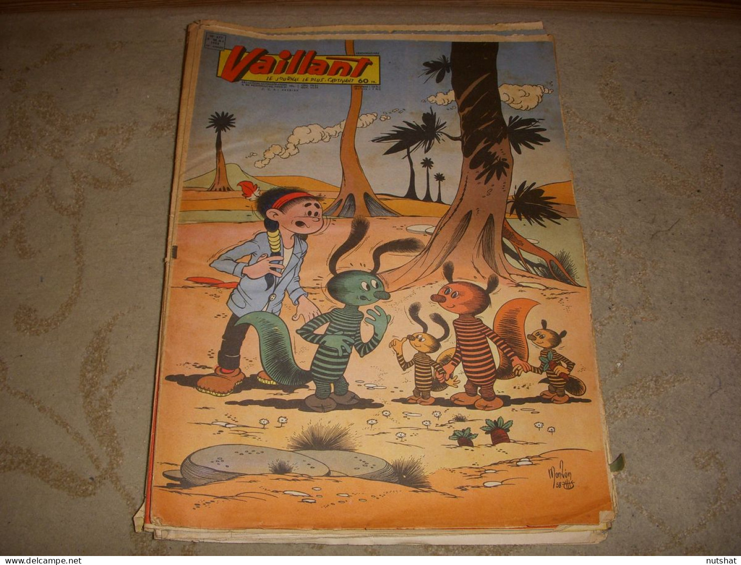 VAILLANT PIF 677 04.05.1958 Robinson CRUSOE Les ARMURES Les HOMMES Du DESERT - Vaillant