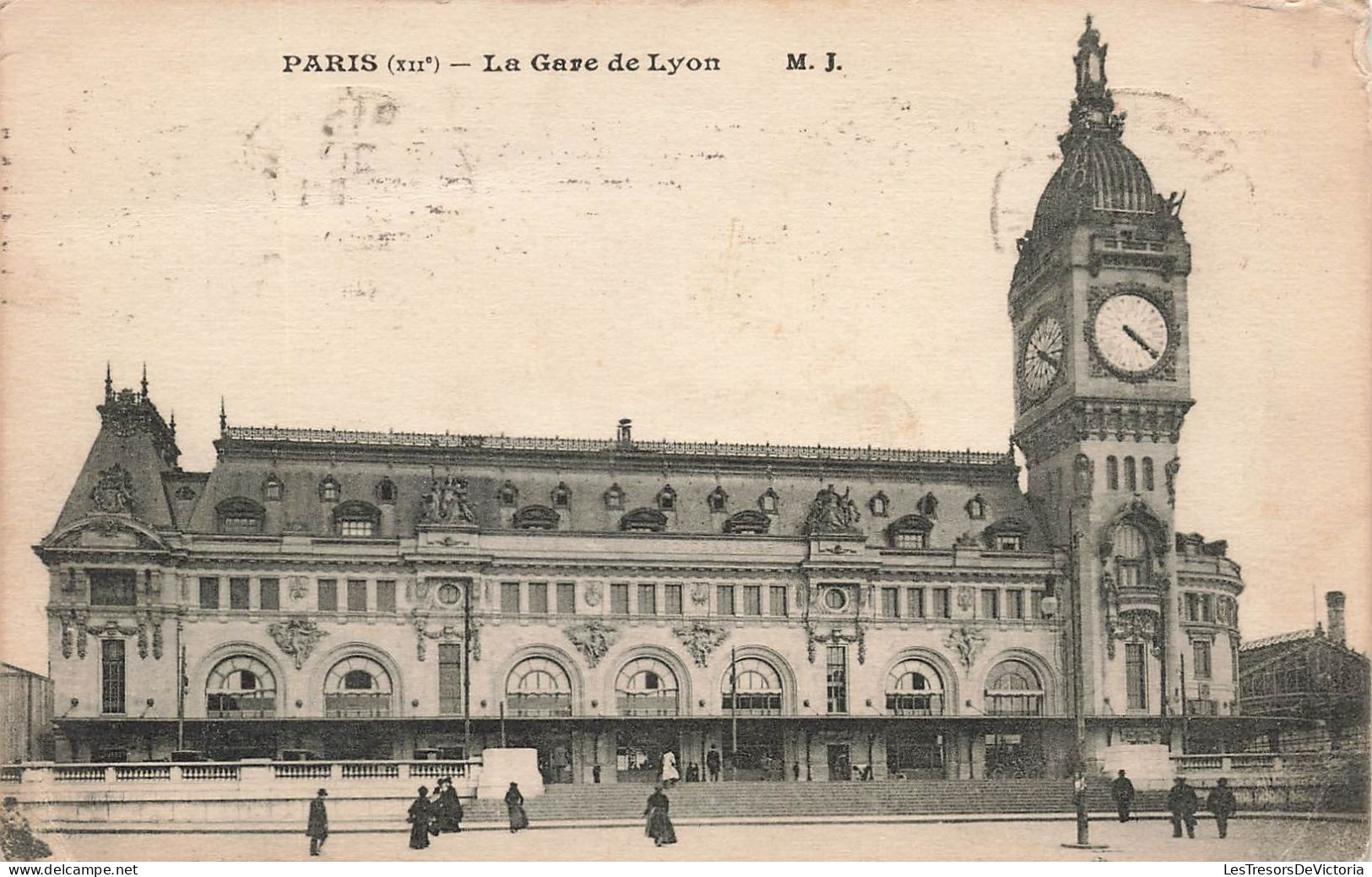 FRANCE - Paris - Vue Générale De La Gare De Lyon - M.J. - Animé - Carte Postale Ancienne - Metro, Estaciones