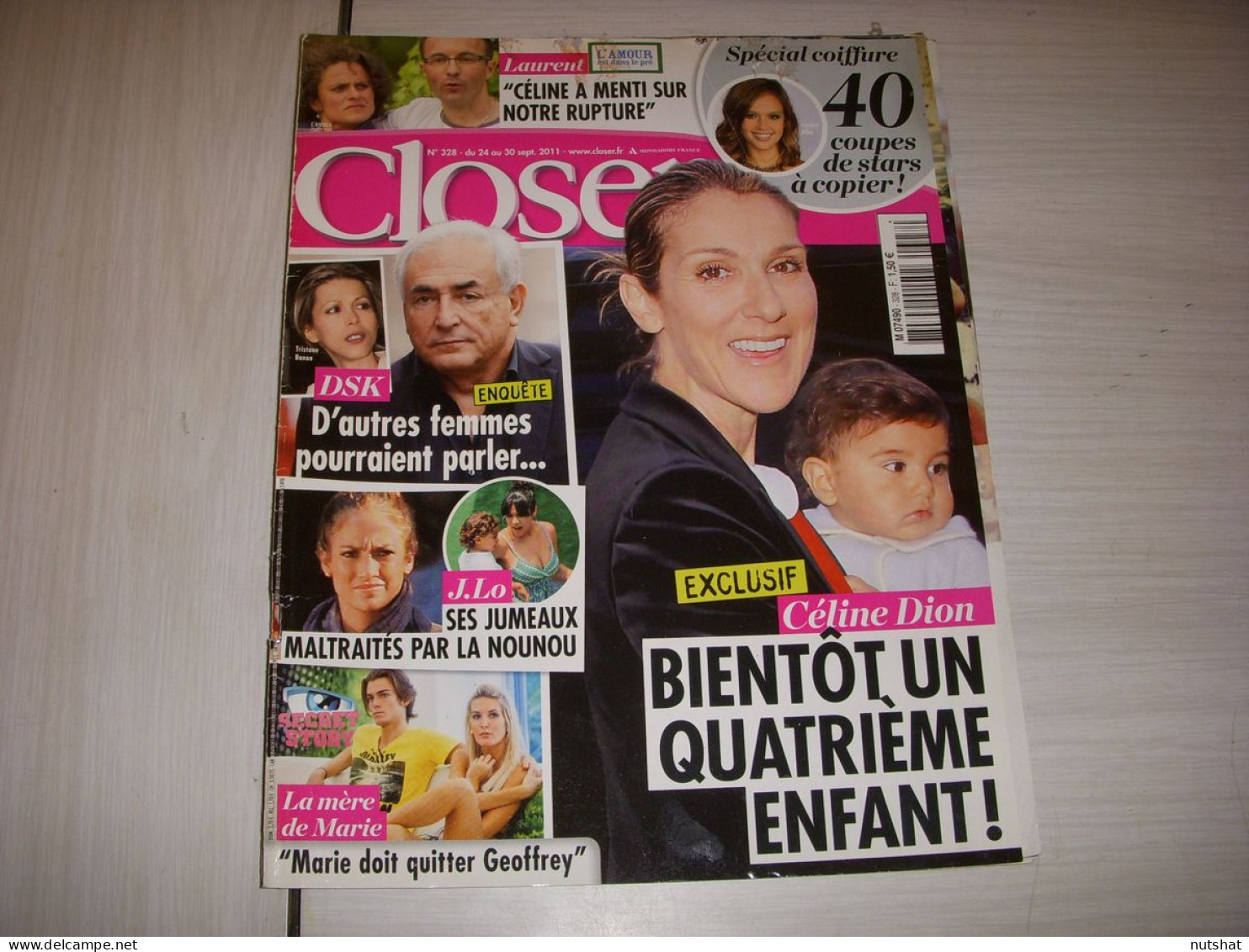 CLOSER 328 24.09.2011 Celine DION DSK FAUDEL Jennifer LOPEZ Lenny KRAVITZ  - People