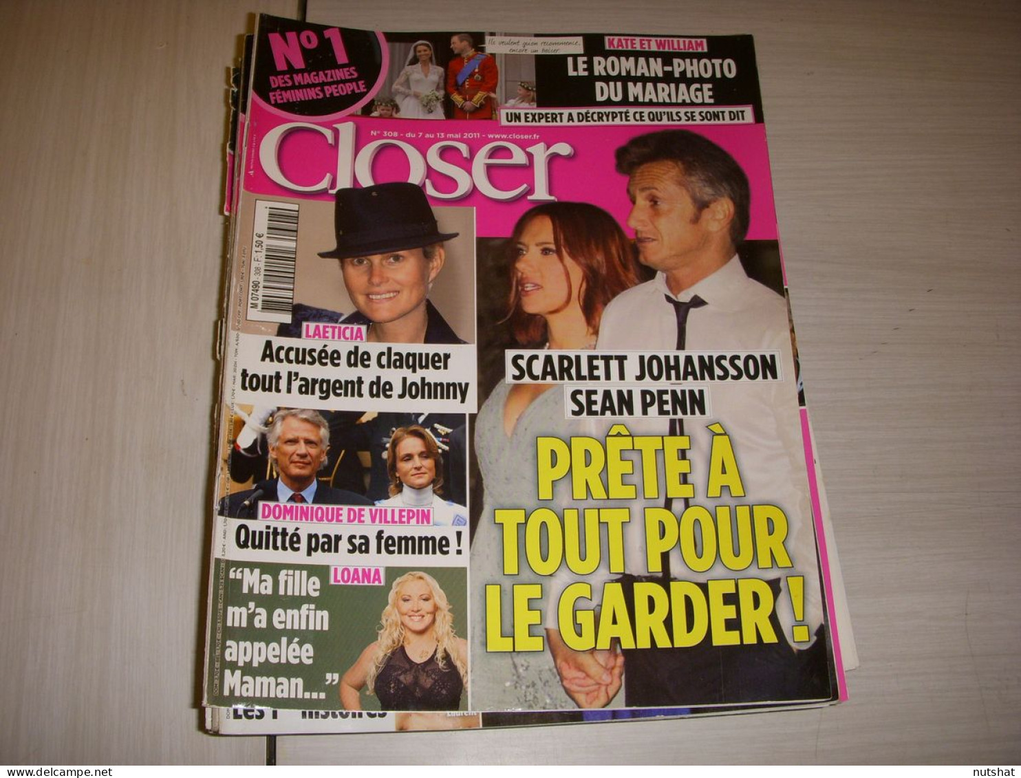 CLOSER 308 07.05.2011 Scarlett JOHANSSON Sean PENN Mariah CAREY Lady GAGA  - People