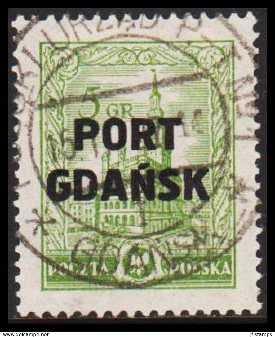 1926-1927. DANZIG. Polnische Post Im Hafen Von Danzig (port Gdansk). PORT GDANSK Overprint 8,7... (MICHEL 15) - JF544094 - Port Gdansk