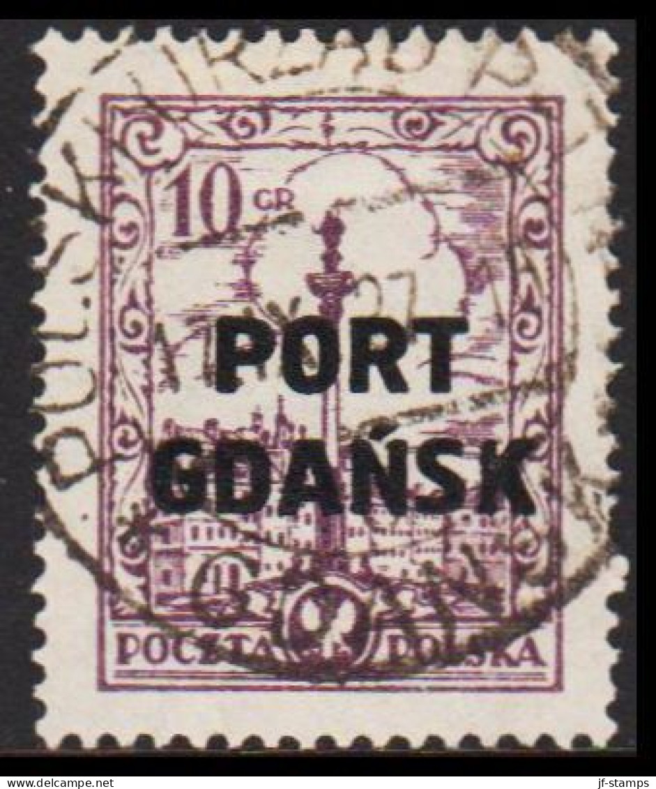 1926-1927. DANZIG. Polnische Post Im Hafen Von Danzig (port Gdansk). PORT GDANSK Overprint 8,7... (MICHEL 16) - JF544095 - Port Gdansk