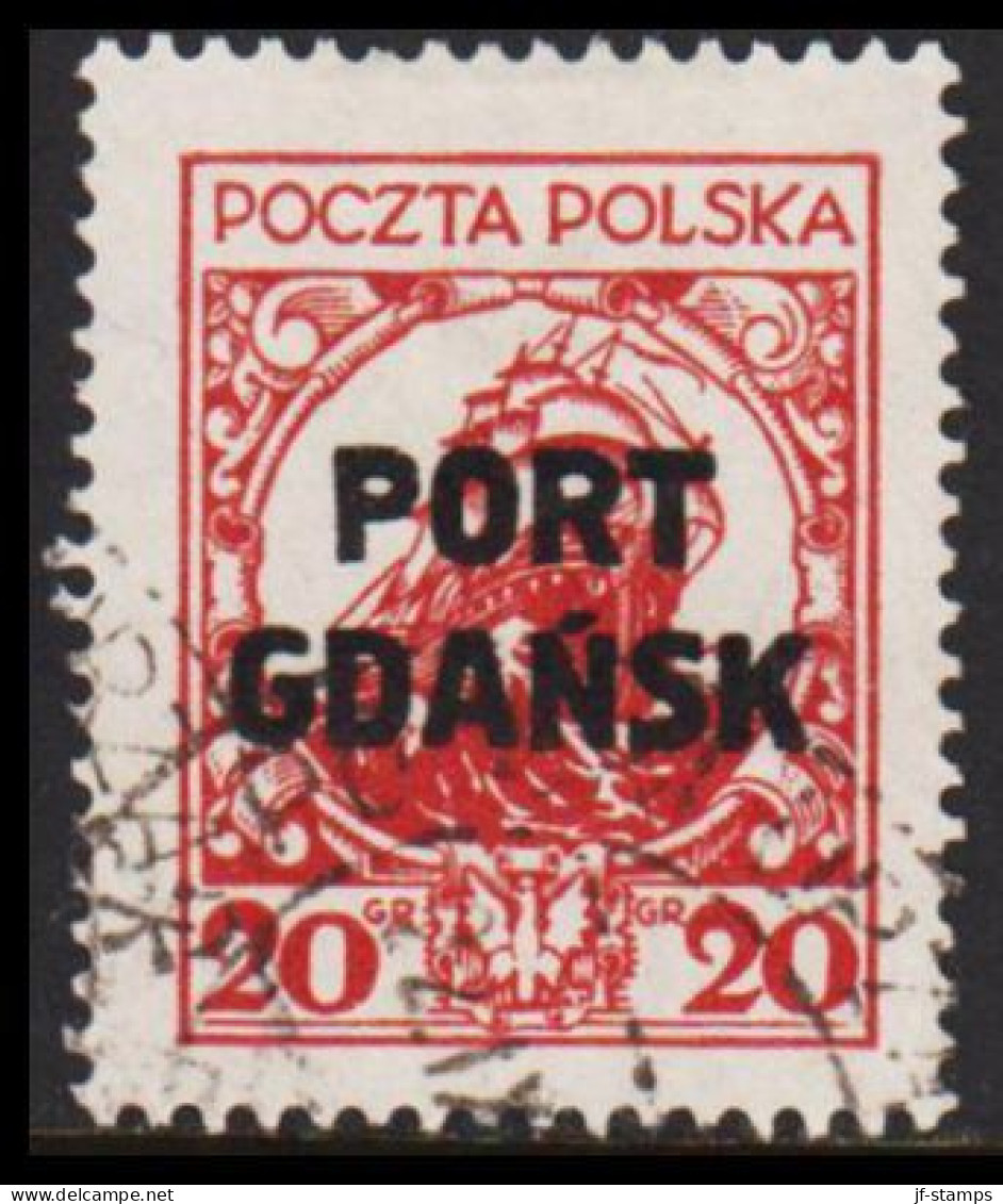 1926-1927. DANZIG. Polnische Post Im Hafen Von Danzig (port Gdansk). PORT GDANSK Overprint 8,7... (MICHEL 18) - JF544097 - Port Gdansk