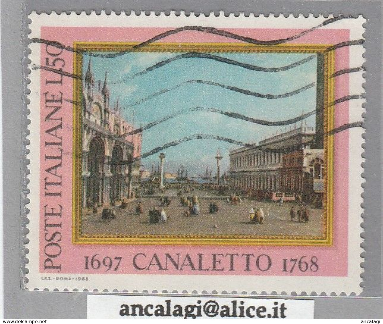 USATI ITALIA 1968 - Ref.0240A "CANALETTO" 1 Val. - - 1961-70: Used