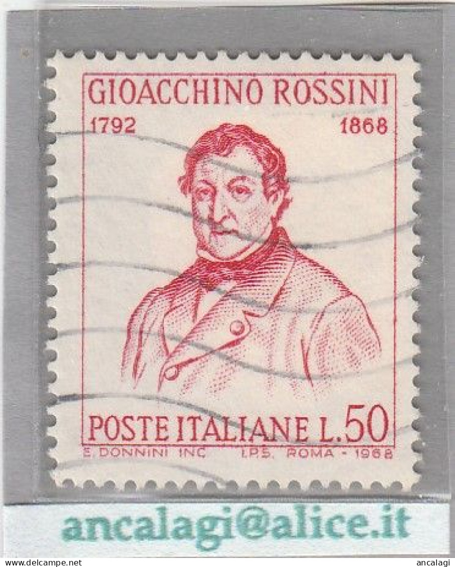 USATI ITALIA 1968 - Ref.0241C "GIOACCHINO ROSSINI" 1 Val. - - 1961-70: Used