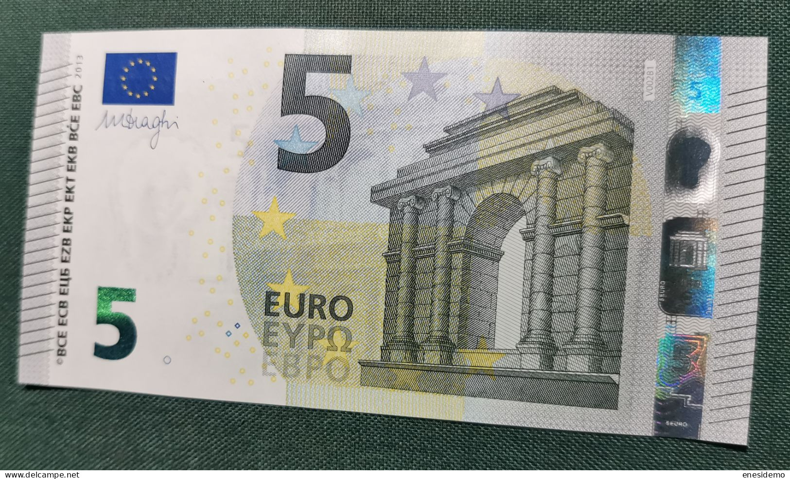 5 EURO SPAIN 2013 DRAGHI V002B1 VA SC FDS UNCIRCULATED  PERFECT - 5 Euro