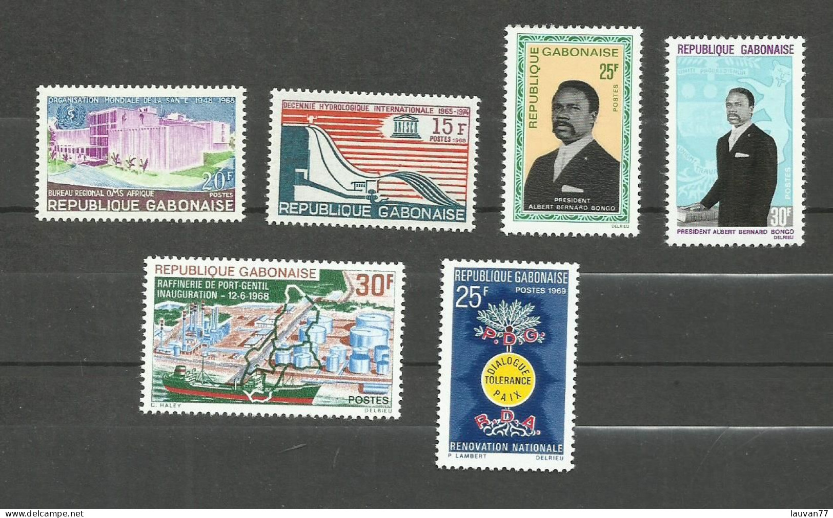 Gabon N°225 à 229, 248 Neufs** Cote 4€ - Gabon