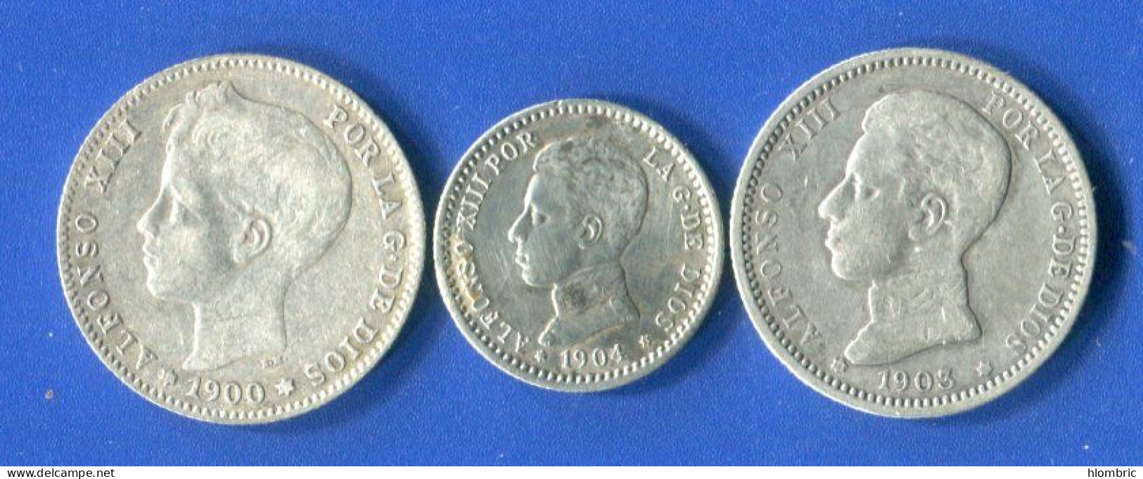 Espagne  3  Pieces  Arg - Premières Frappes