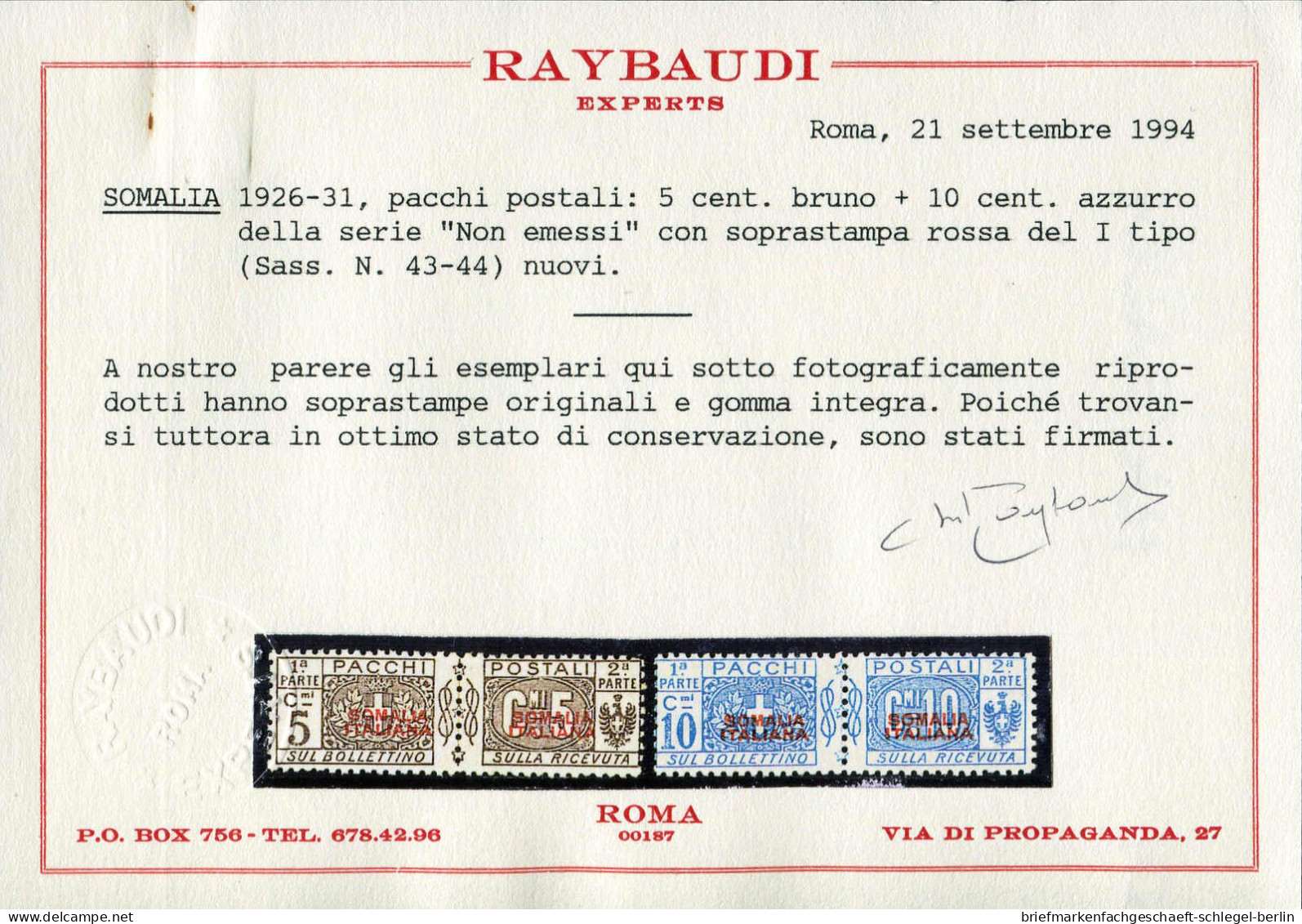 Italienisch Somaliland, 1926, Postfrisch - Other & Unclassified