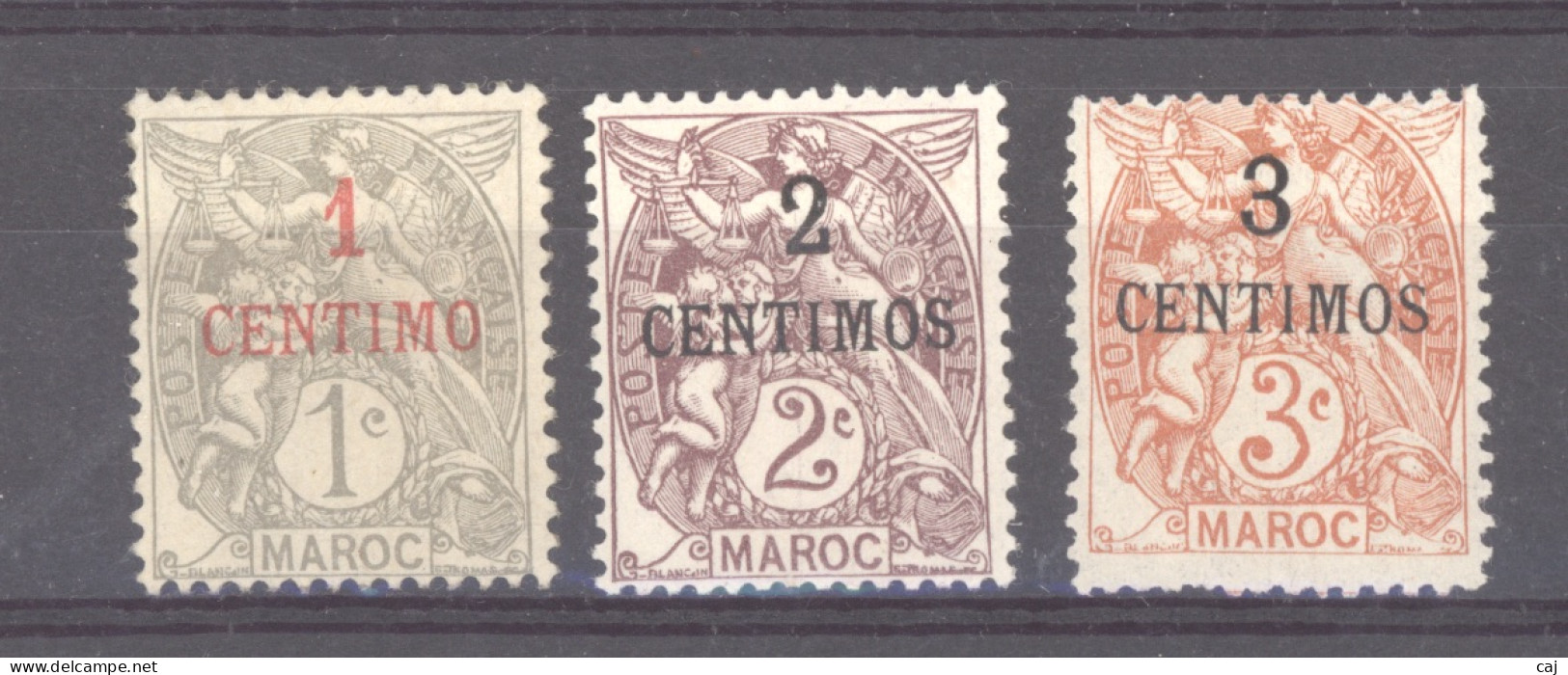 Maroc  :  Yv  20-22  * - Unused Stamps