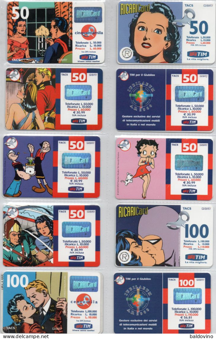 Lotto 10 Schede Prepagate TIM (vedi Descrizione) - [2] Sim Cards, Prepaid & Refills