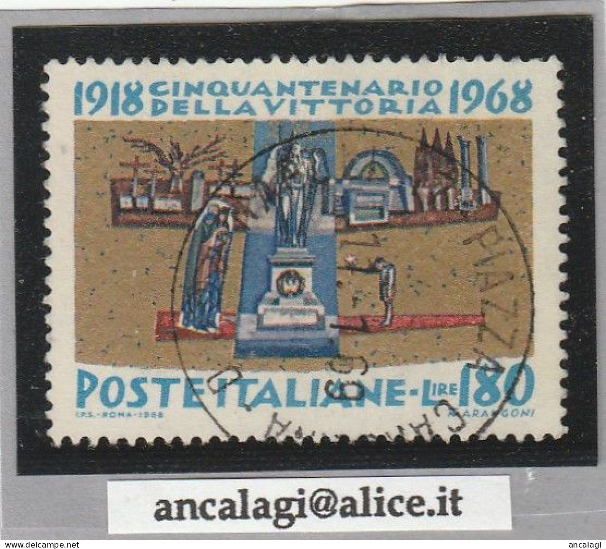 USATI ITALIA 1968 - Ref.0242D "CENTENARIO DELLA VITTORIA" 1 Val. - - 1961-70: Used