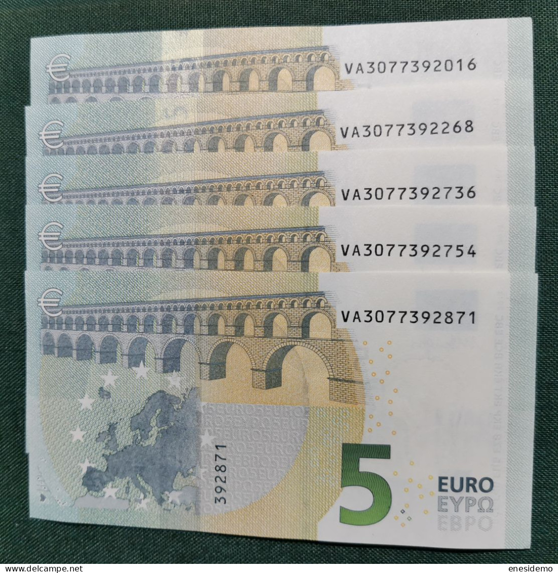 5 EURO SPAIN 2013 DRAGHI V002C1 VA SC FDS UNCIRCULATED  PERFECT - 5 Euro