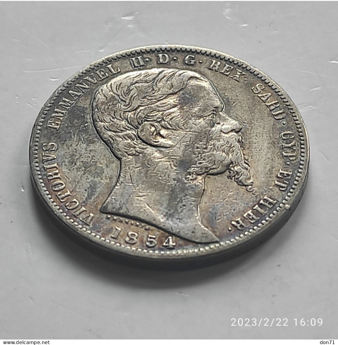 Sardegna - 5 Lire 1854 (G) - 1861-1878 : Víctor Emmanuel II