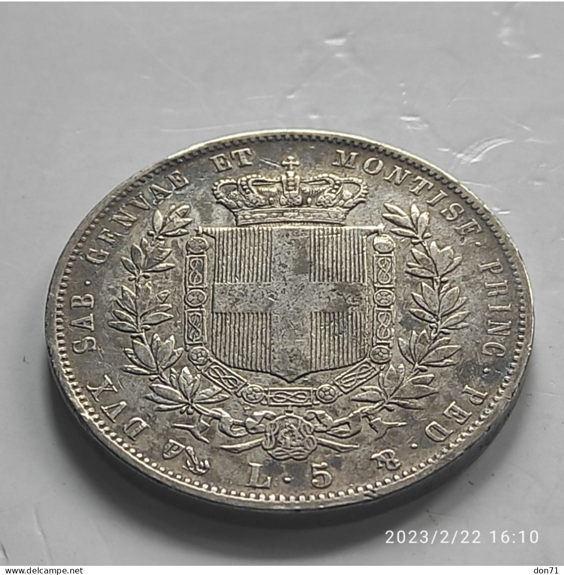 Sardegna - 5 Lire 1854 (G) - 1861-1878 : Victor Emmanuel II