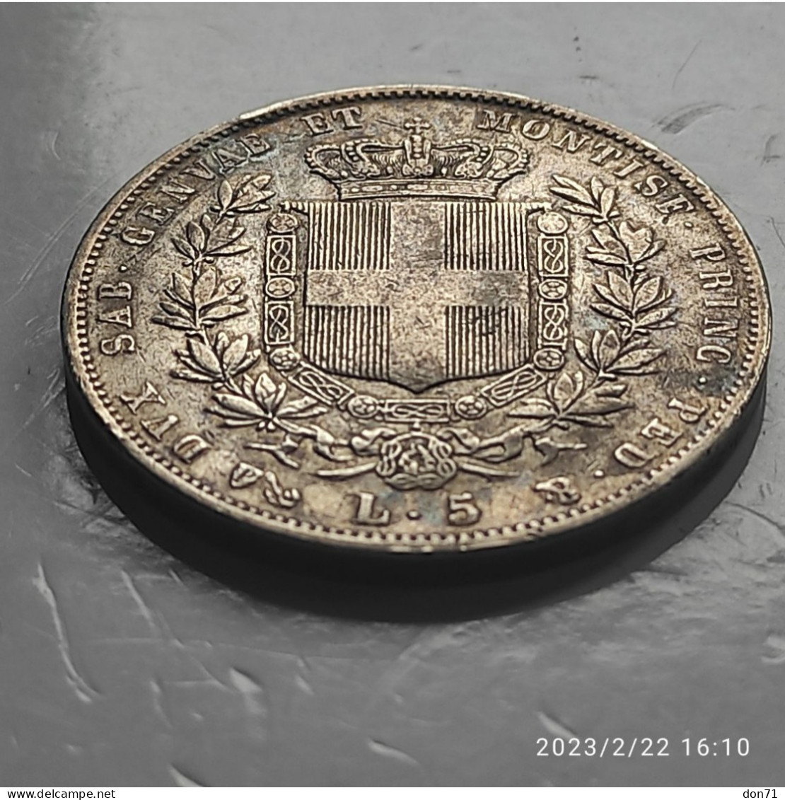 Sardegna - 5 Lire 1854 (G) - 1861-1878 : Víctor Emmanuel II