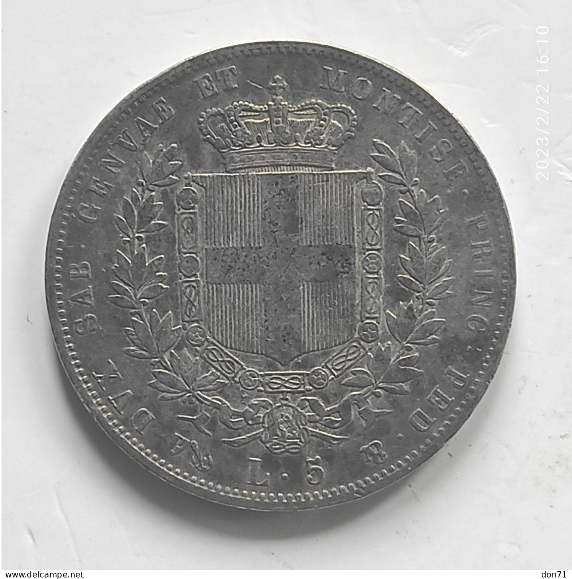 Sardegna - 5 lire 1854 (G)