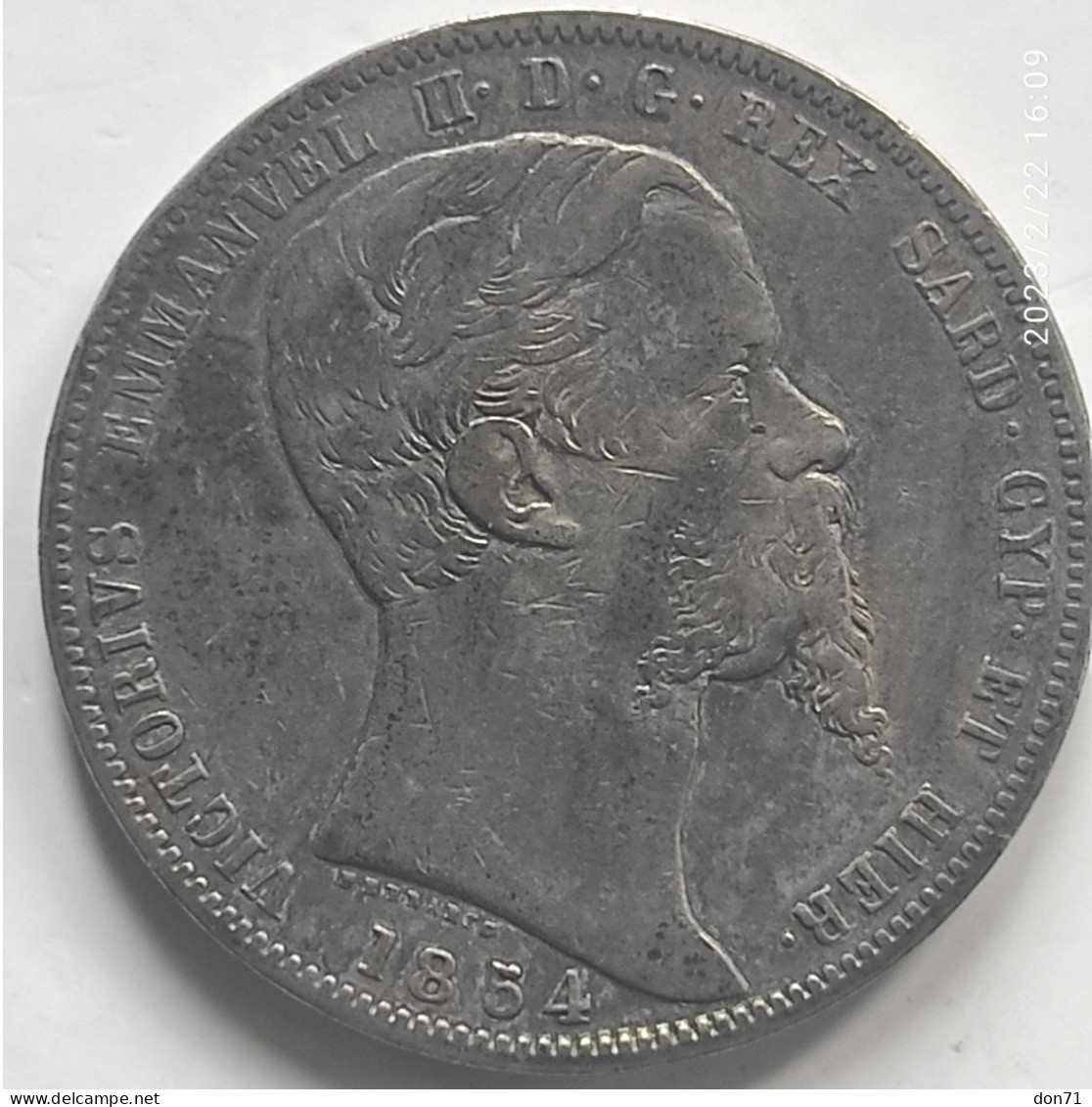 Sardegna - 5 lire 1854 (G)