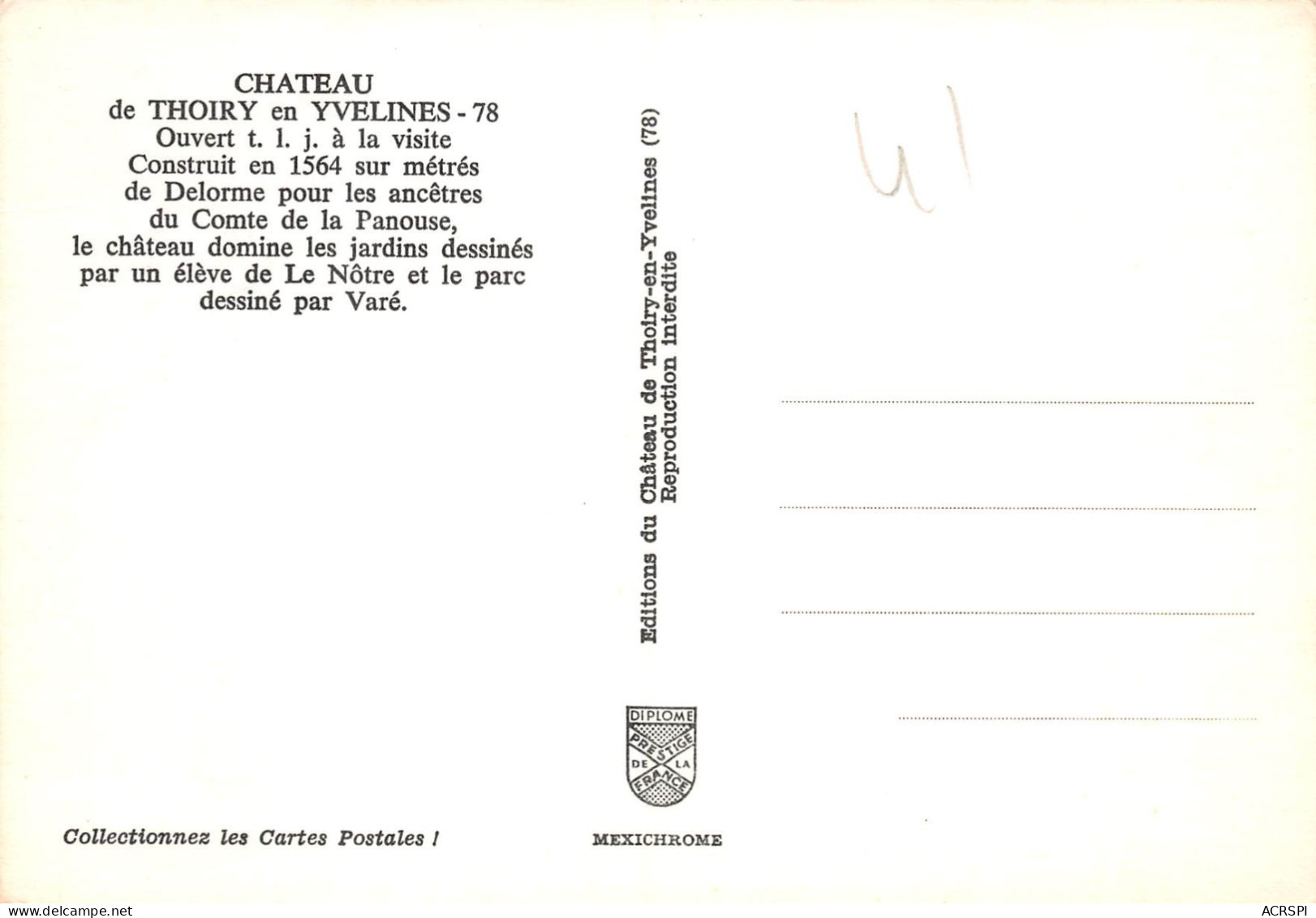 78  THOIRY Le Chateau Et Le Bassin  19 (scan Recto Verso)MF2770TER - Thoiry
