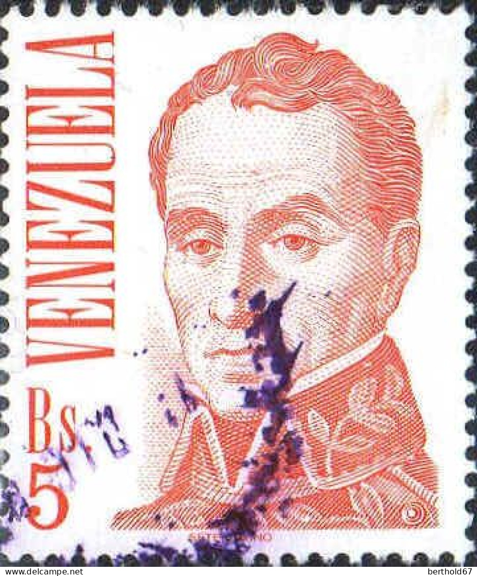 Venezuela Poste Obl Yv: 981 Mi:2035 Simon Bolivar (cachet Rond) - Venezuela