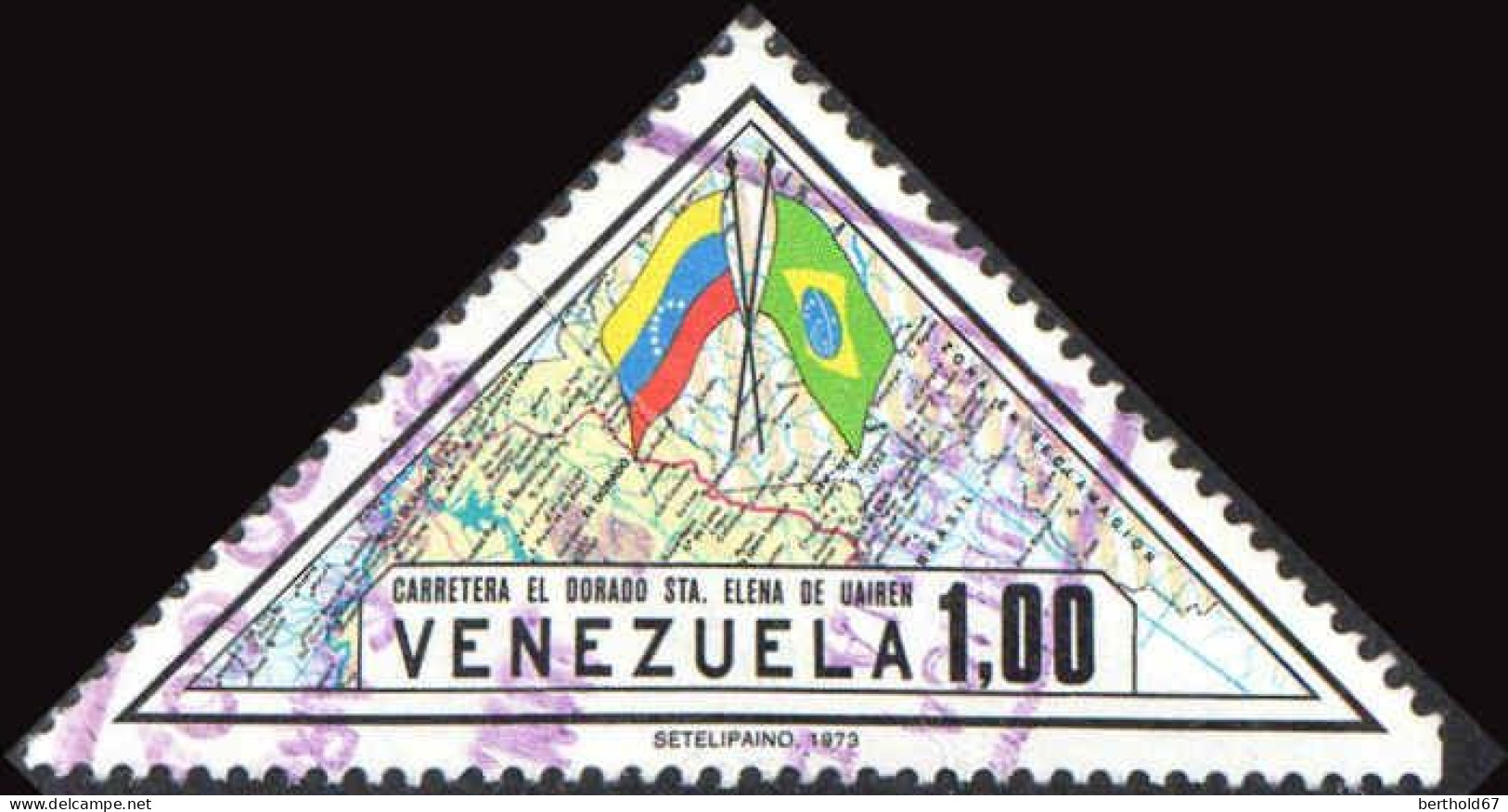 Venezuela Poste Obl Yv: 892 Mi:1949 Carretera El Dorado Sta.Elena De Uairen (Belle Obl.mécanique) - Venezuela