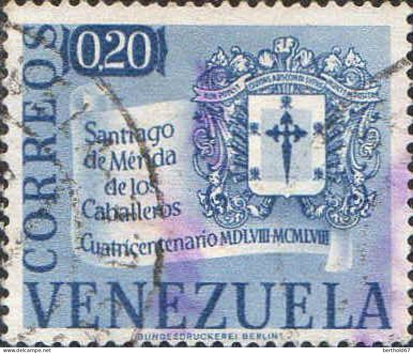 Venezuela Poste Obl Yv: 568 Mi:1252 Santiago De Mérida De Los Caballeros (Beau Cachet Rond) - Venezuela