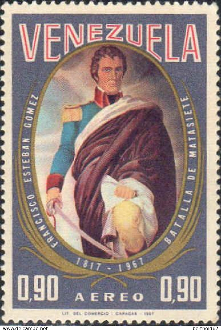 Venezuela Avion N* Yv: 923 Mi:1715 Francisco Esteban Gomez (sans Gomme) - Venezuela