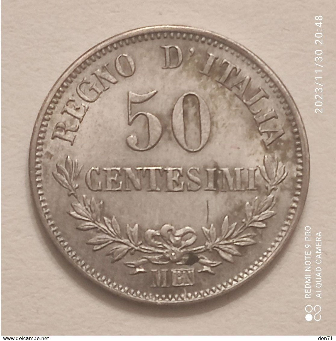 Italia Regno - 50 Cent (qFDC/FDC) - 1861-1878 : Victor Emmanuel II