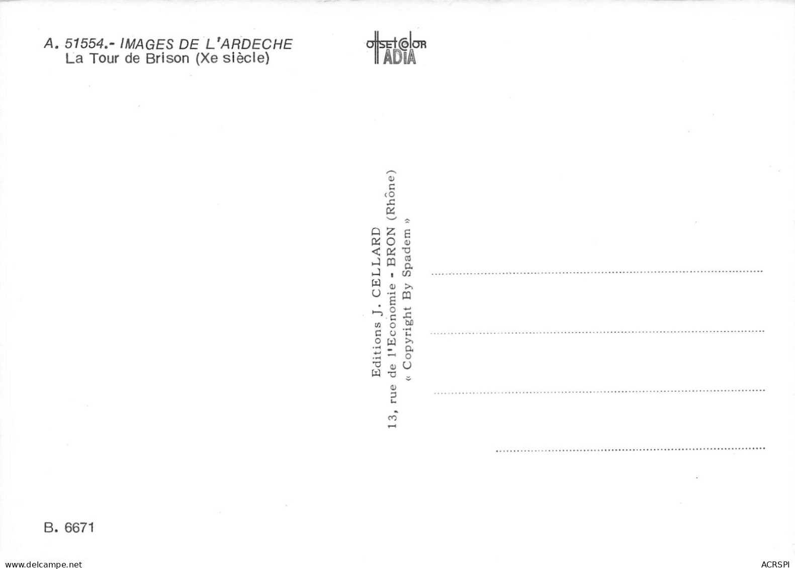 07  La Tour De BRISON  8 (scan Recto Verso)MF2799TER - Largentiere