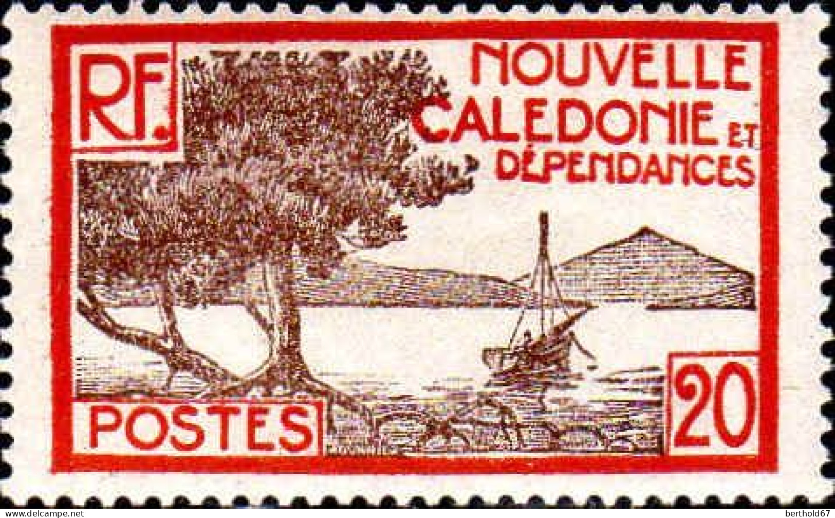 Nle-Calédonie Poste N* Yv: 145 Mi:142 Baie De La Pointe Des Palétuviers (défaut Gomme) - Ungebraucht