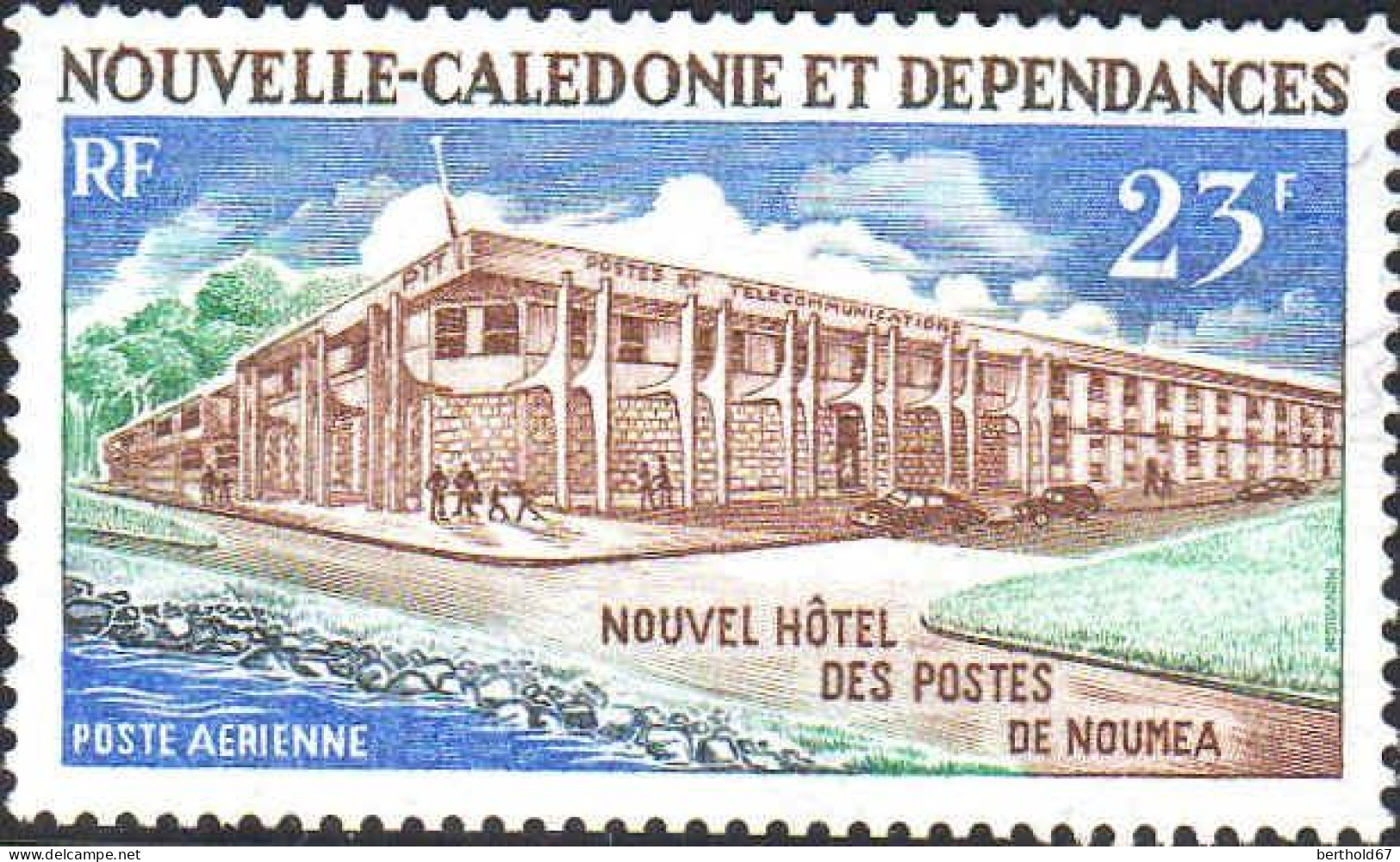 Nle-Calédonie Avion Obl Yv:134 Mi:524 Nouvel Hôtel Des Postes De Nouméa (cachet Rond) - Used Stamps