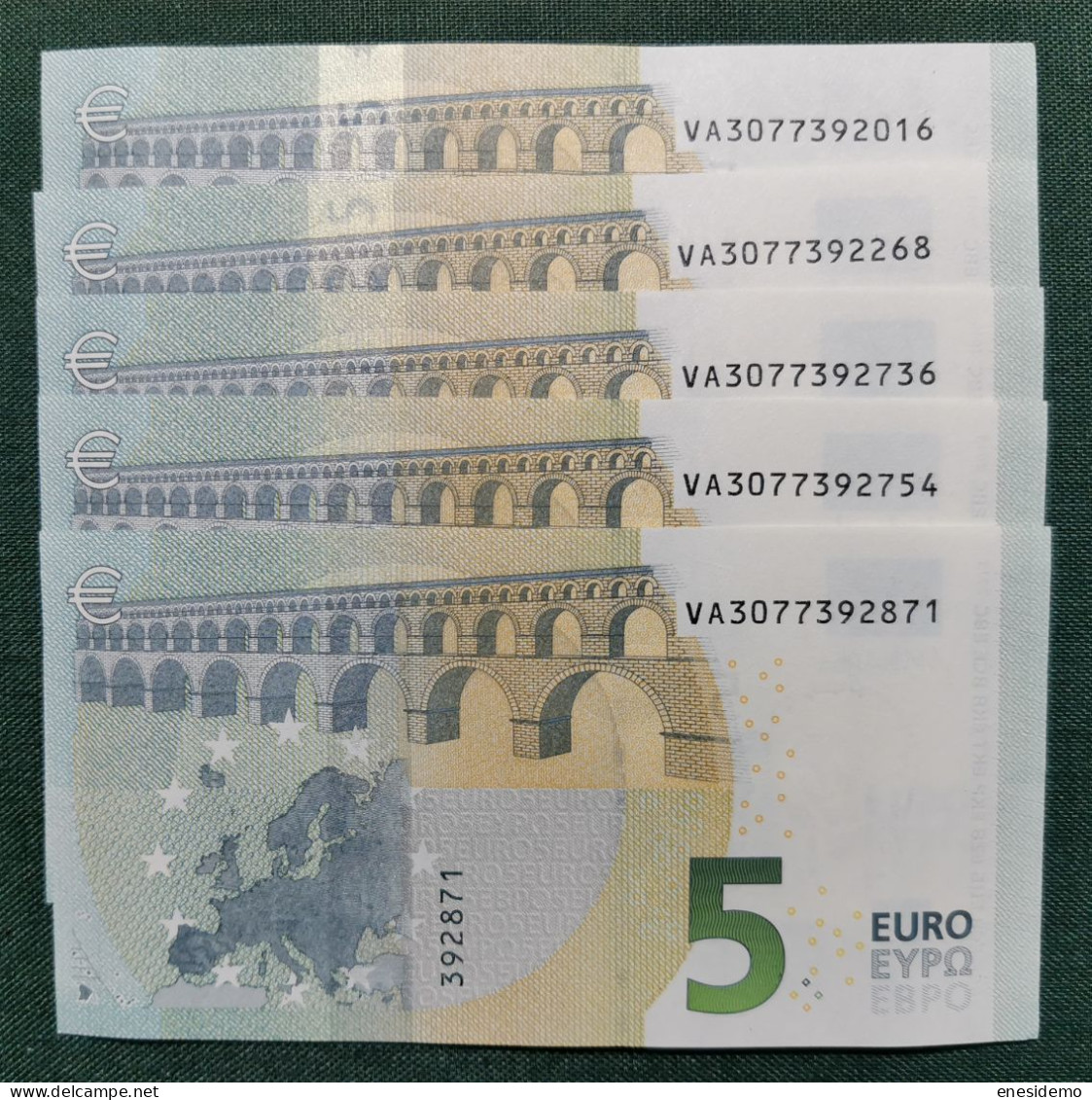 5 EURO SPAIN 2013 DRAGHI V002A4 VA SC FDS UNCIRCULATED  PERFECT - 5 Euro