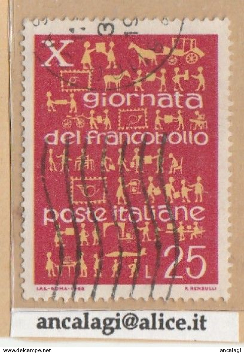 USATI ITALIA 1968 - Ref.0245C "GIORNATA DEL FRANCOBOLLO" 1 Val. - - 1961-70: Oblitérés