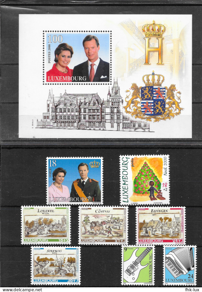 TIMBRES NEUFS LUXEMBOURG ANNEE 2000 COMPLETE - Années Complètes