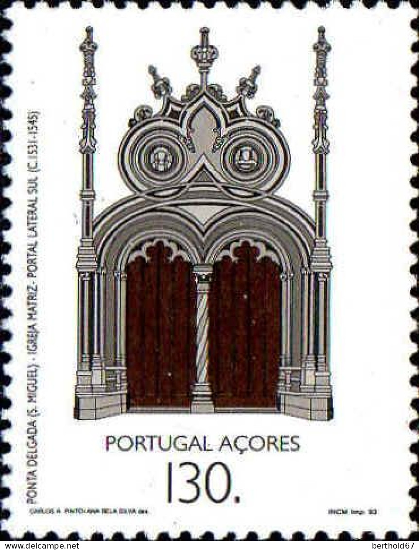 Açores Poste N** Yv:428/431 Architecture De L'ère Des Découvertes - Açores