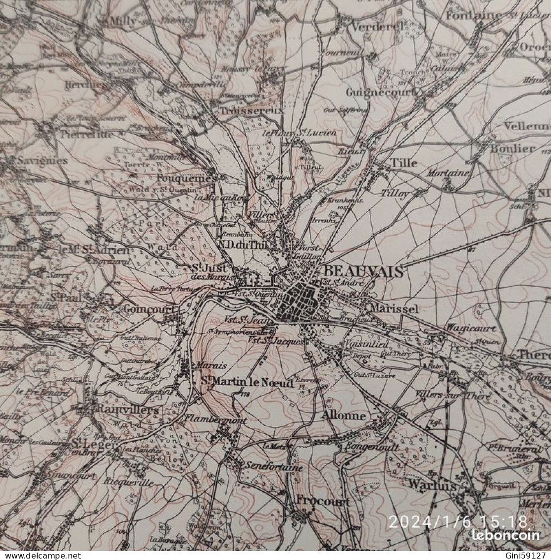 Carte Allemande Ww1 April 1918.17F - Documenti