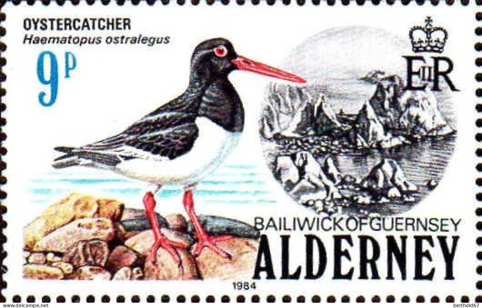 Aldeney-Aurigny Poste N** Yv: 13/17 Oiseaux - Alderney