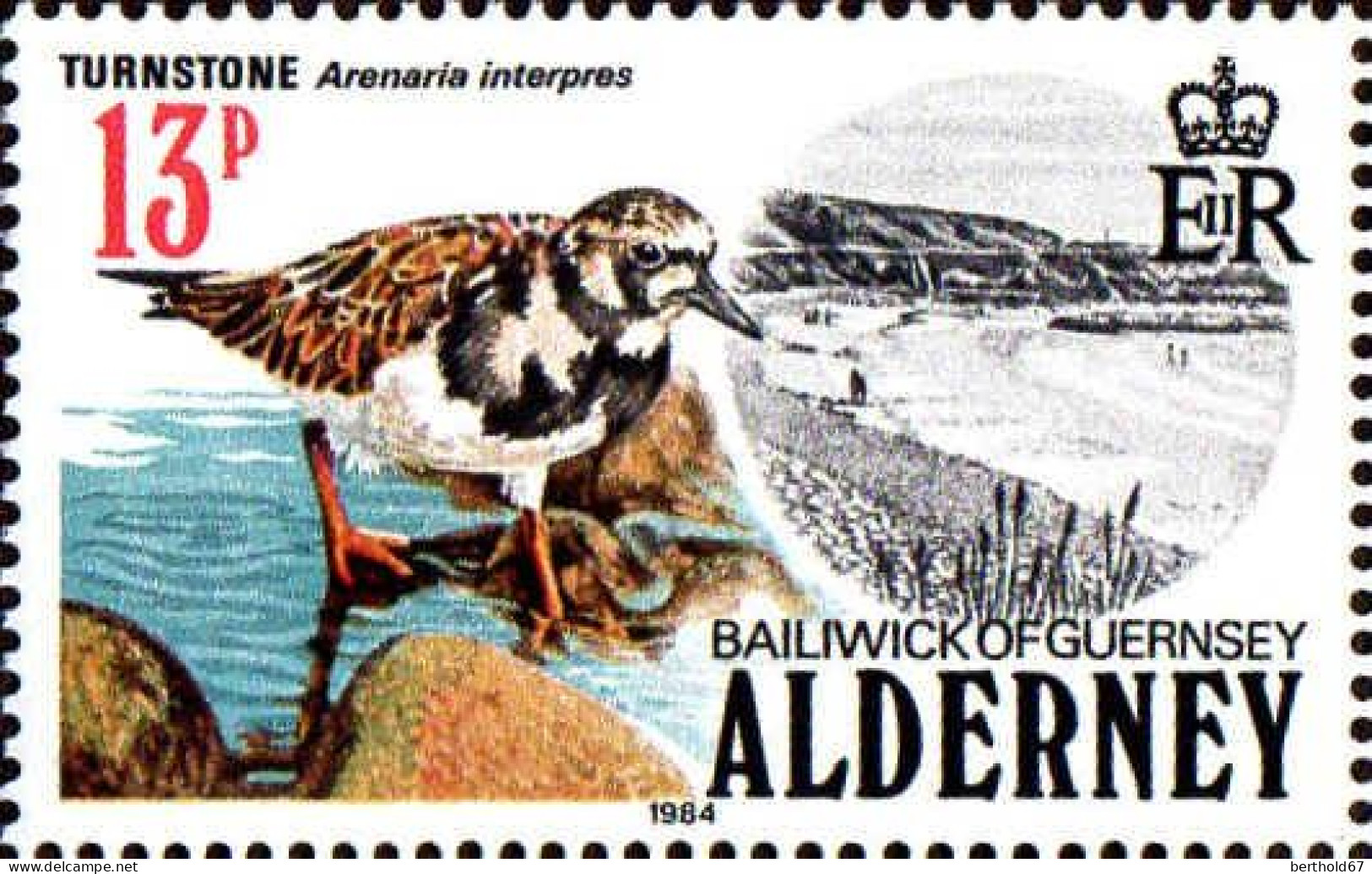 Aldeney-Aurigny Poste N** Yv: 13/17 Oiseaux - Alderney