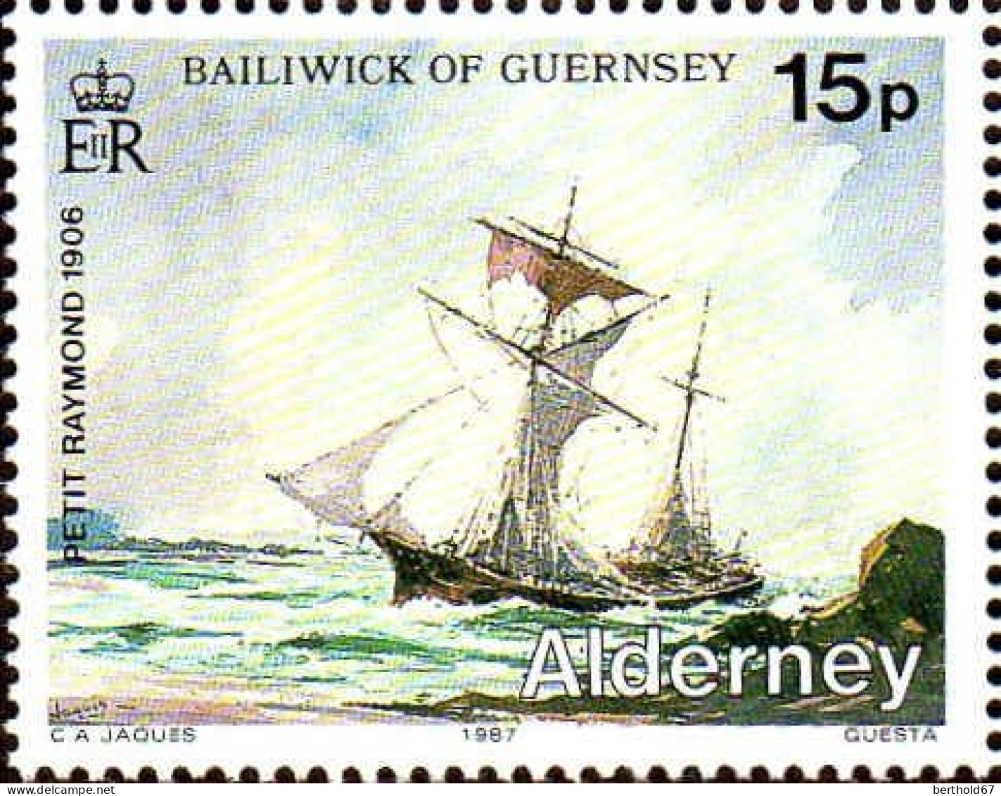 Aldeney-Aurigny Poste N** Yv: 32/36 Naufrages De Bateaux - Alderney