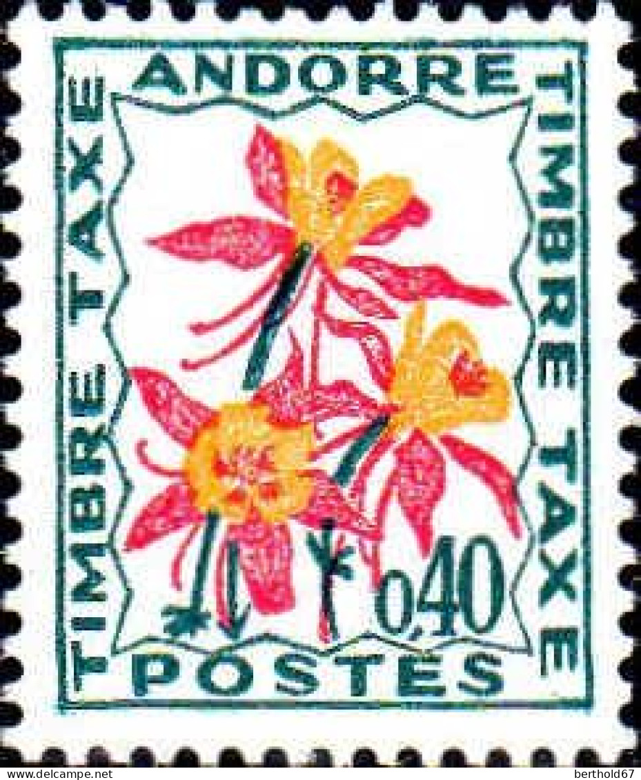 Andorre (F) Taxe N** Yv:46/52 Fleurs