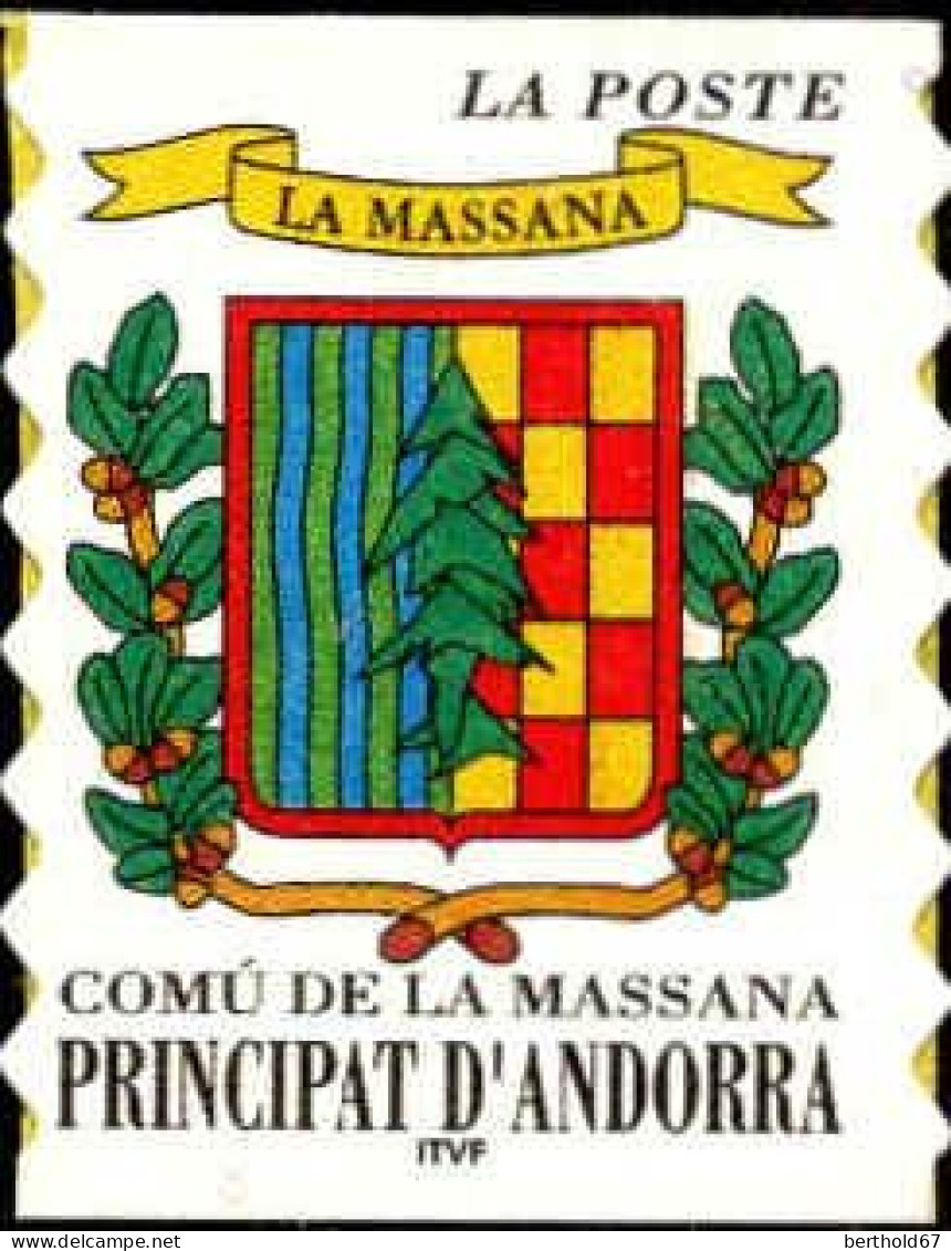 Andorre (F) Poste N** Yv:512 Mi:533 Comu De La Massana Armoiries (Thème) - Briefmarken