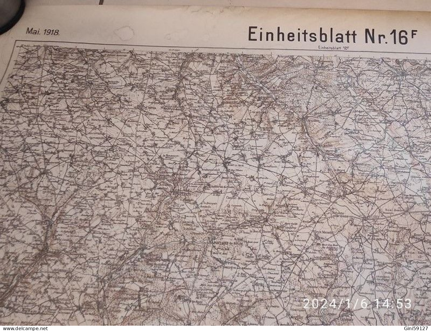 Carte Allemande Ww1 Mai 1918. 16F - Documenti