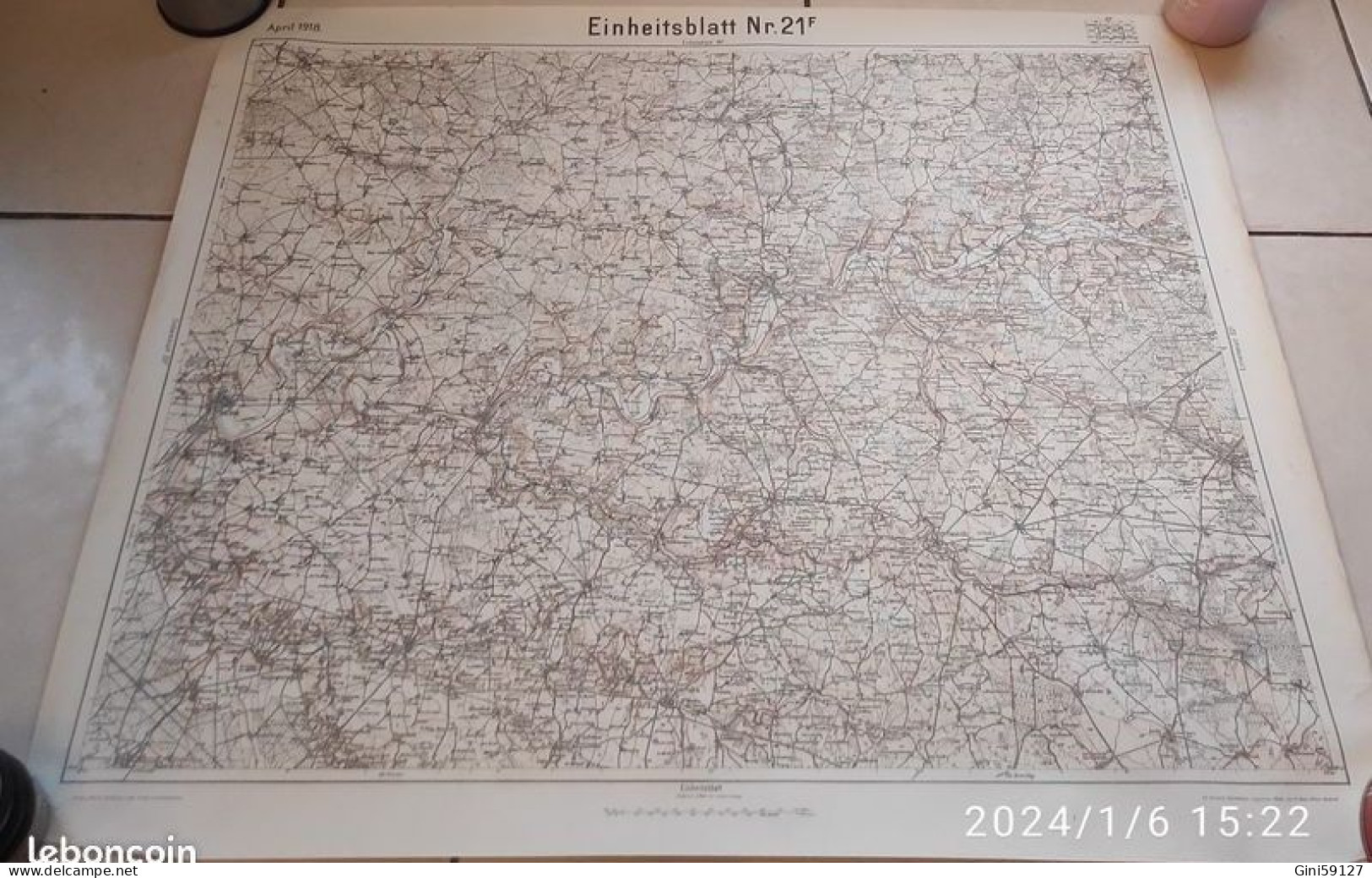 Carte Allemande Ww1 Avril 1918. 21F - Documenti