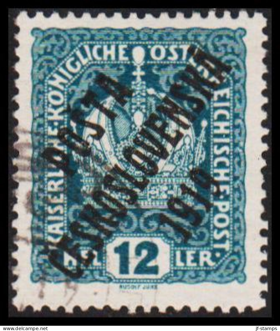 1919. CESKOSLOVENSKO. POSTA CESKOSLOVENSKA 1919 On 12 HELLER. ÖSTERREICH.  - JF544270 - Usati