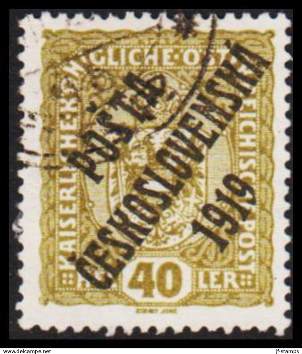 1919. CESKOSLOVENSKO. POSTA CESKOSLOVENSKA 1919 On 40 HELLER. ÖSTERREICH.  - JF544272 - Gebruikt