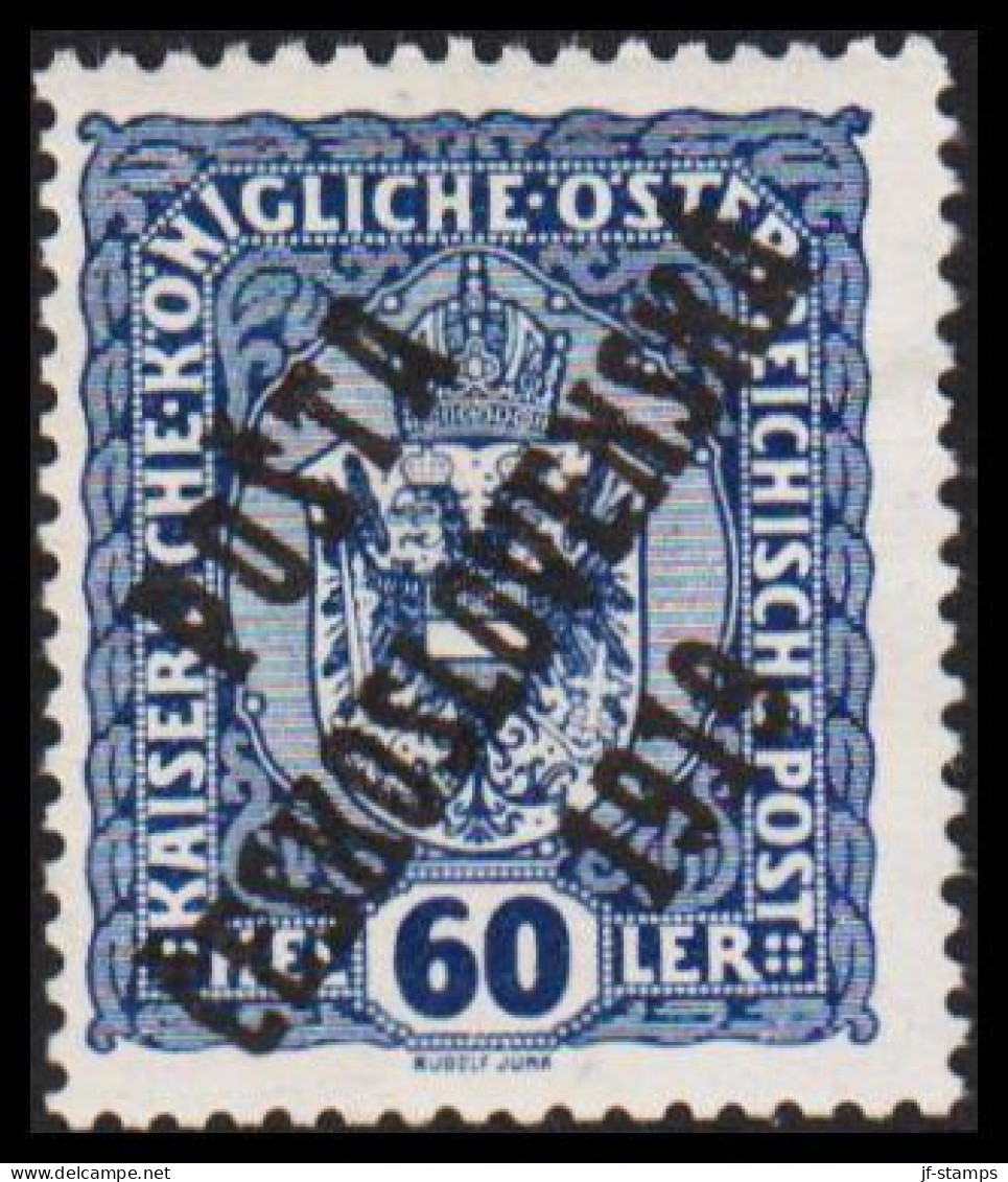 1919. CESKOSLOVENSKO. POSTA CESKOSLOVENSKA 1919 On 60 HELLER. ÖSTERREICH. Hinged. - JF544275 - Ongebruikt