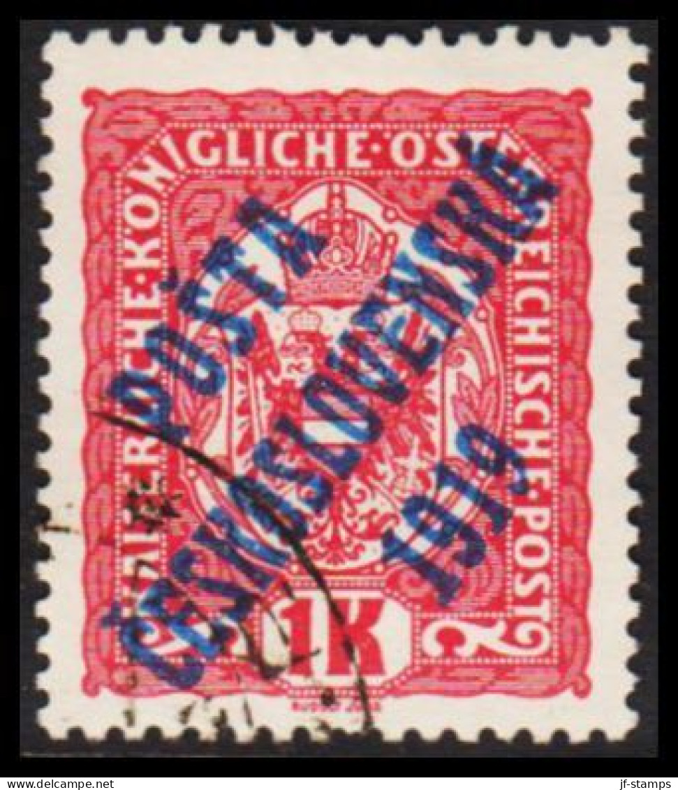 1919. CESKOSLOVENSKO. POSTA CESKOSLOVENSKA 1919 On  1 K. ÖSTERREICH.  - JF544281 - Gebruikt