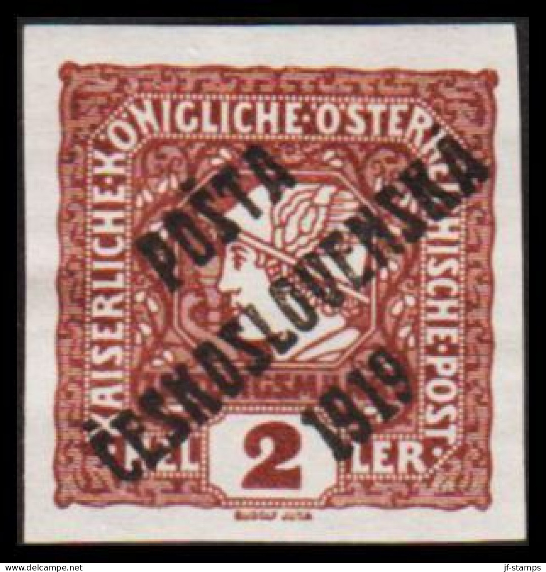 1919. CESKOSLOVENSKO. POSTA CESKOSLOVENSKA 1919 On 2 HELLER Zeitungsmarke ÖSTERREICH. Hinged. - JF544305 - Ungebraucht