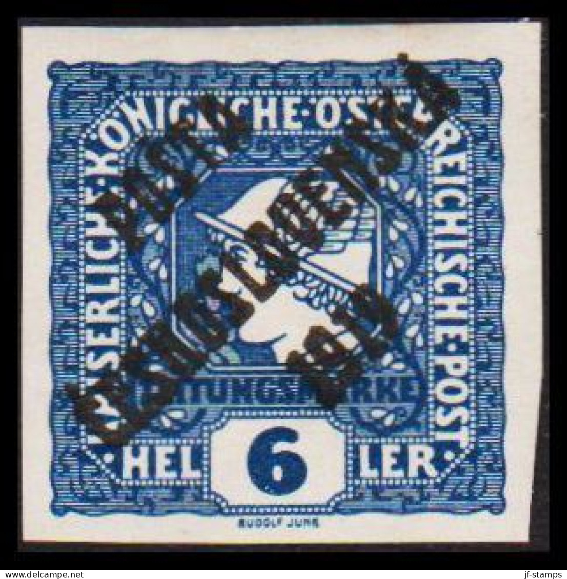 1919. CESKOSLOVENSKO. POSTA CESKOSLOVENSKA 1919 On 6 HELLER Zeitungsmarke ÖSTERREICH. Hinged. - JF544307 - Nuovi